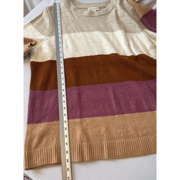Ava & Viv Multicolor Striped Sweater - Picture 6 of 13